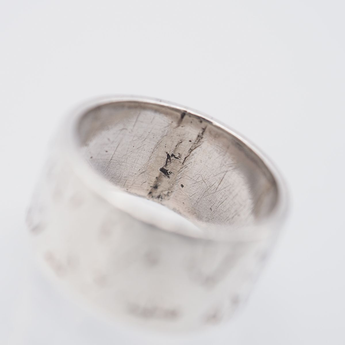 ヴィンテージ silver製 細め印台デザイン シルバーリングL417 H658 ヴィンテージ SILVER刻印 リング デザイン シルバー 指輪 11号
