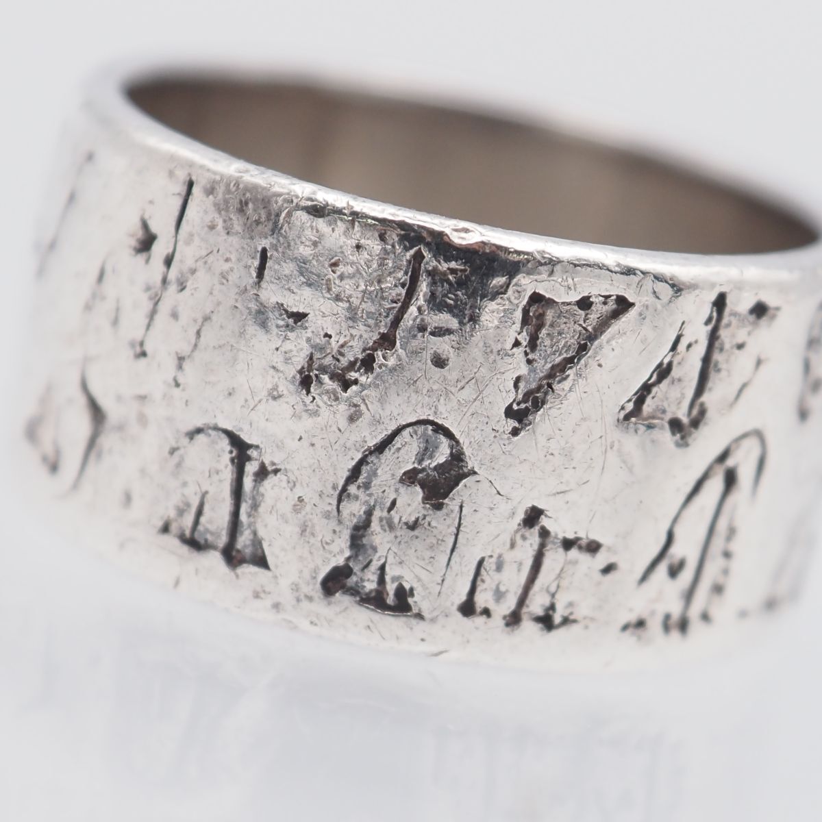 J026 ヴィンテージ SILVER刻印 リング デザイン シルバー 指輪 7号