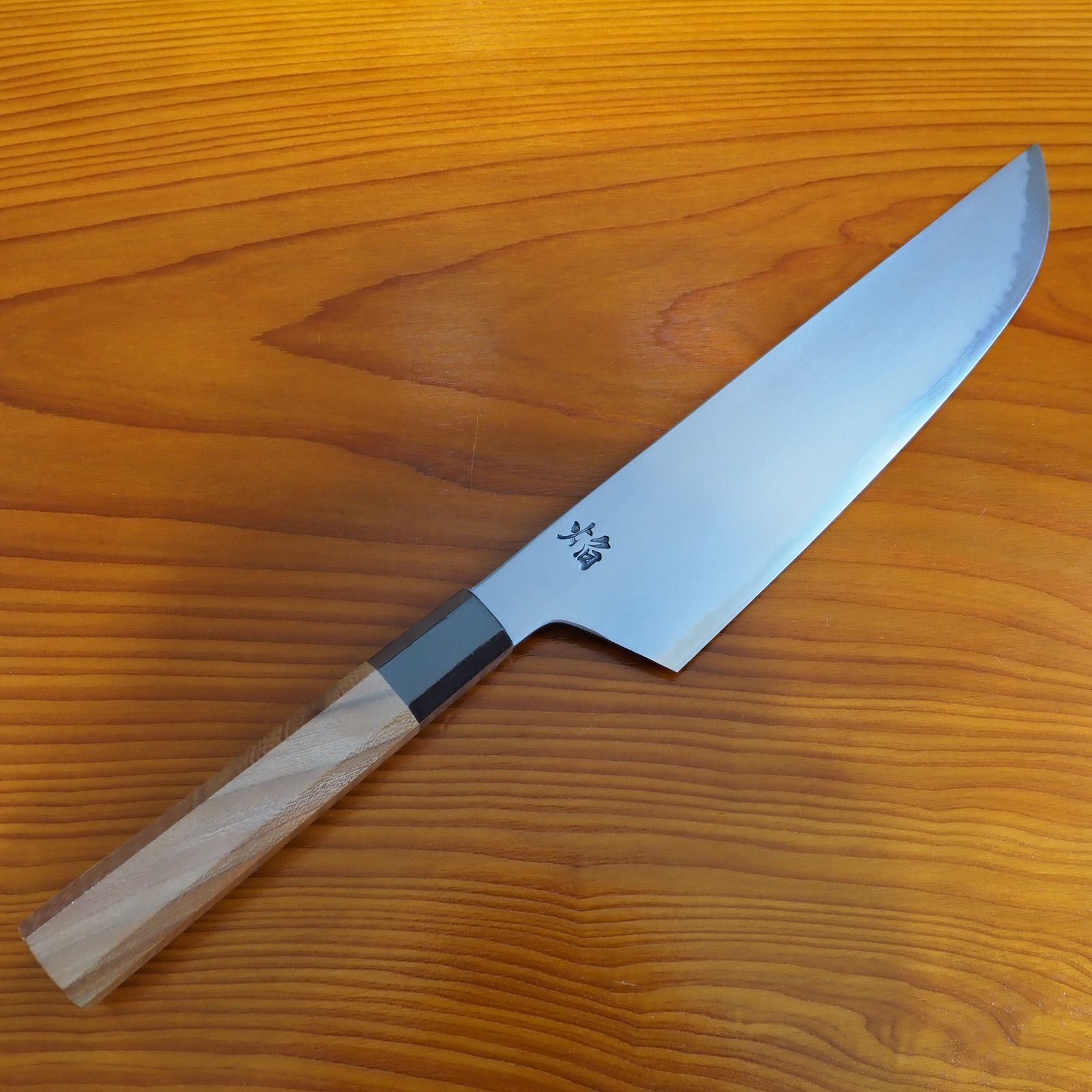 堺孝行 焔 弧月 青ニ鋼 牛刀 240mm ケヤキ水牛柄 牛刀 knife 日本製