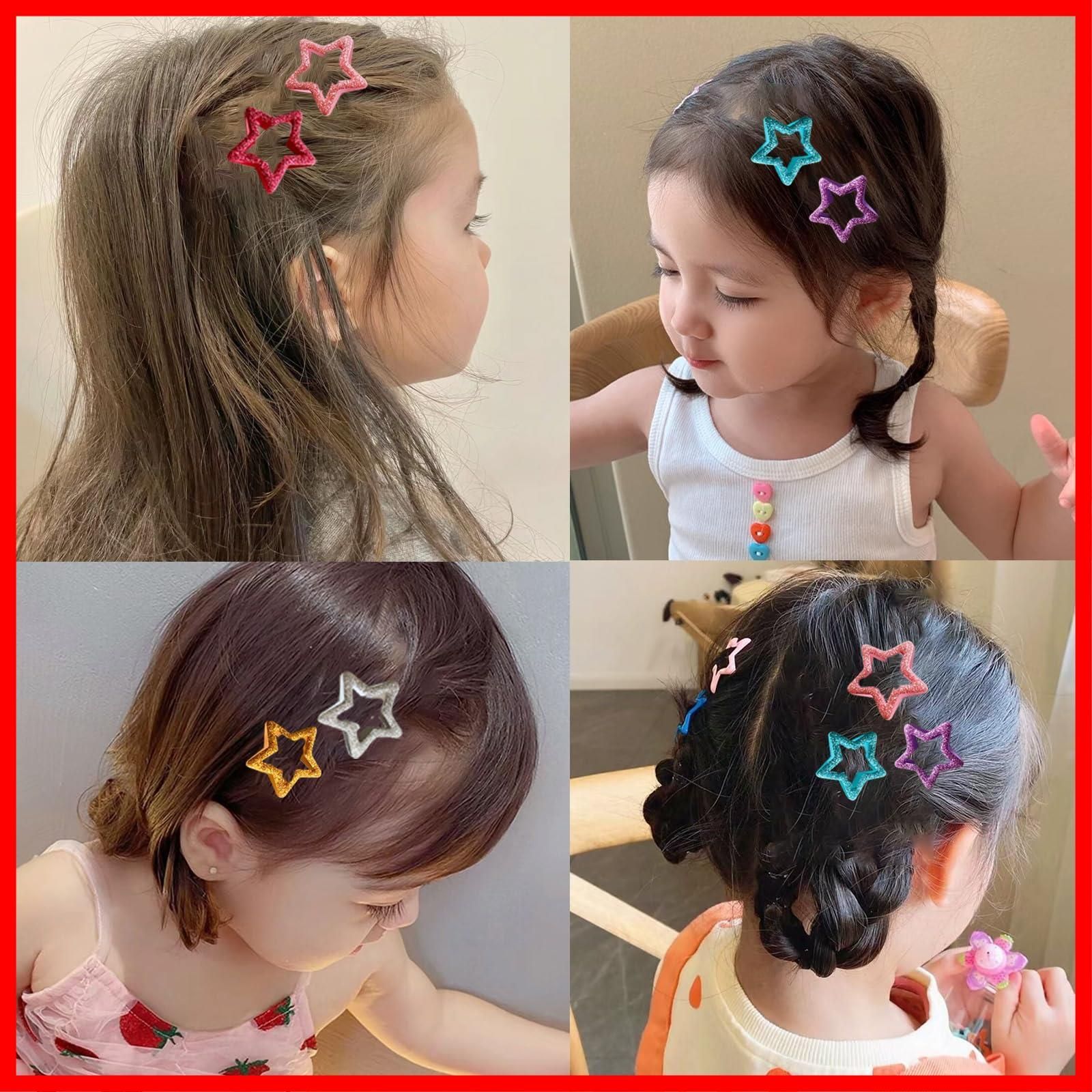 即発送】スター 星 ヘアアクセサリー スターぱっちんヘアピンセット 髪