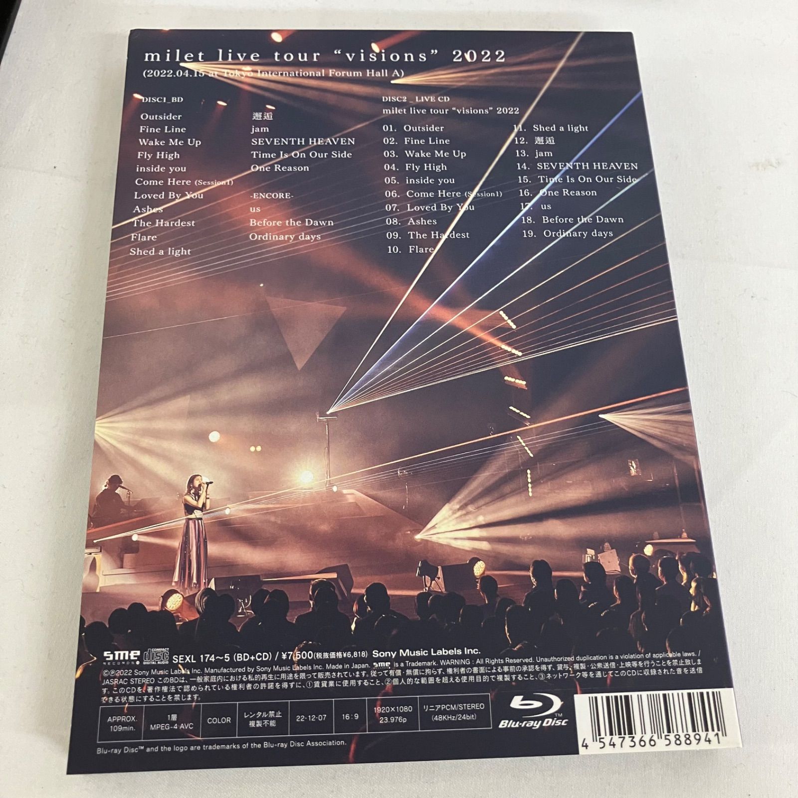中古 milet live tour visions 2022 ミレイ アルバム Blu-ray DVD