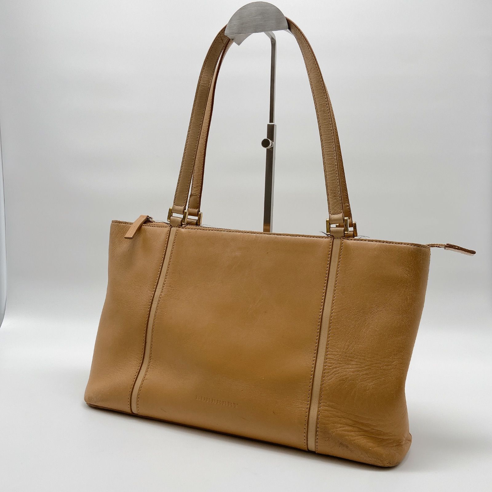 BURBERRY ハンドバッグ レザー ベージュ レディース 【公式通販】
