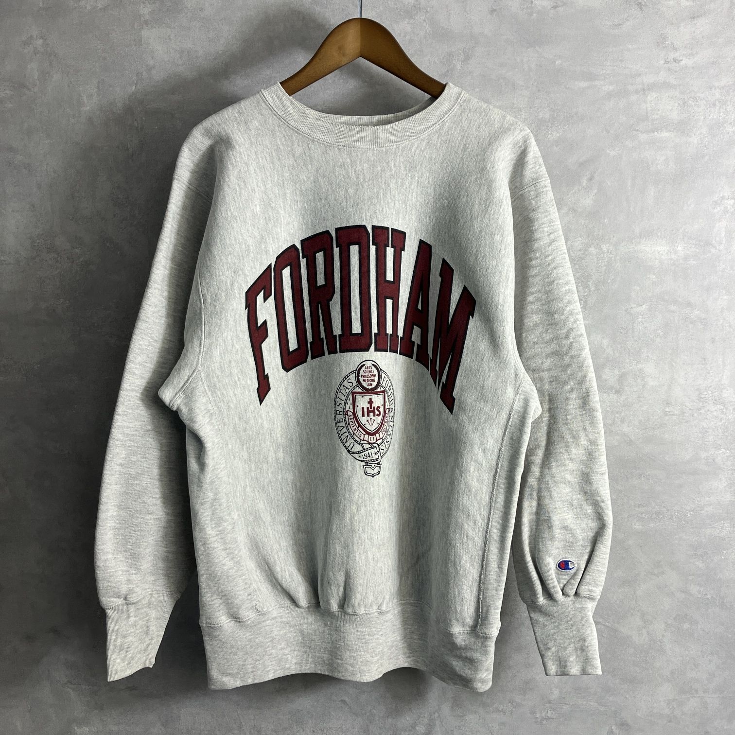 Champion リバースウィーブ USA製 FORDHAM 両面プリント L 80