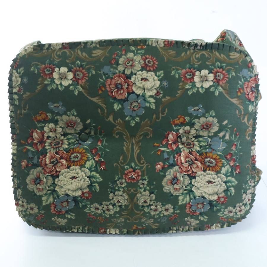 飛騨産業 キツツキ 穂高 オットマン スツール 花柄 グリーン 張地