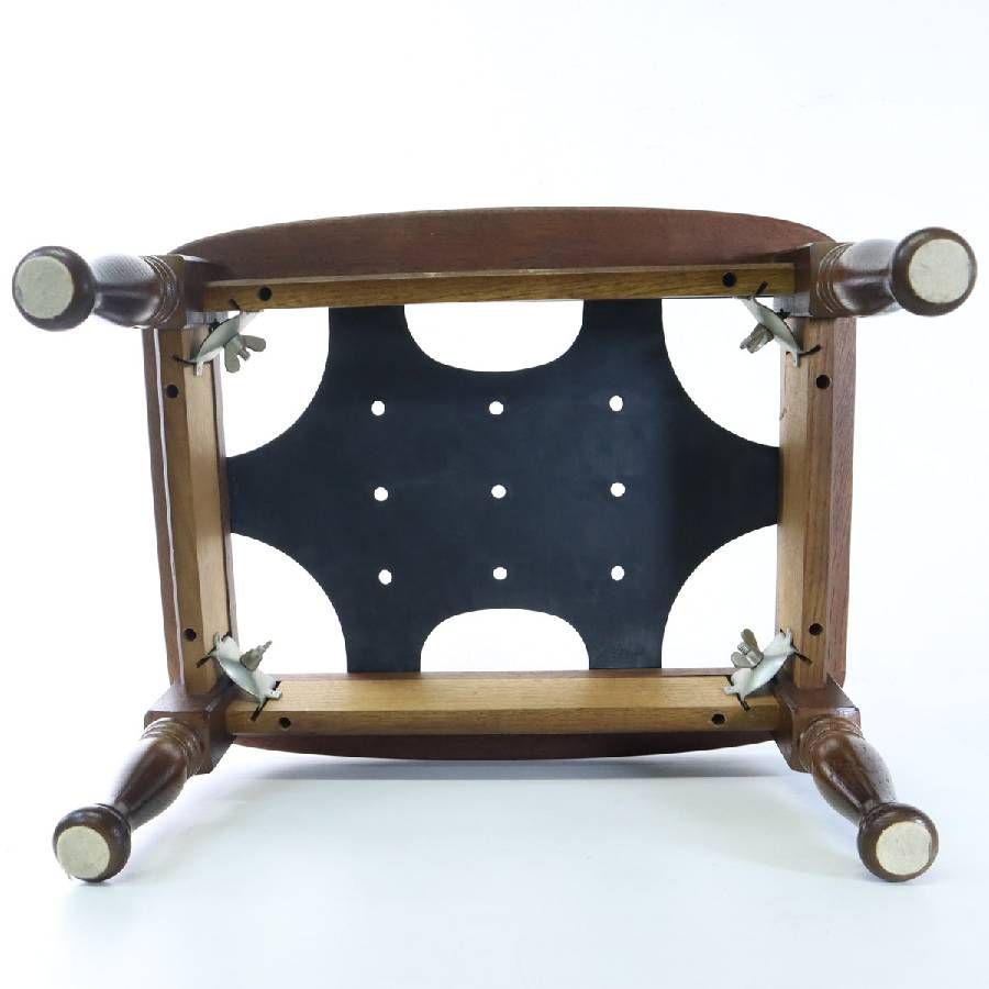 【昭和レトロ】オットマン 飛騨産業 キツツキマーク スツール キジと花柄 レトロ 飛騨産業 キツツキ 穂高 オットマン スツール 花柄 グリーン 張地