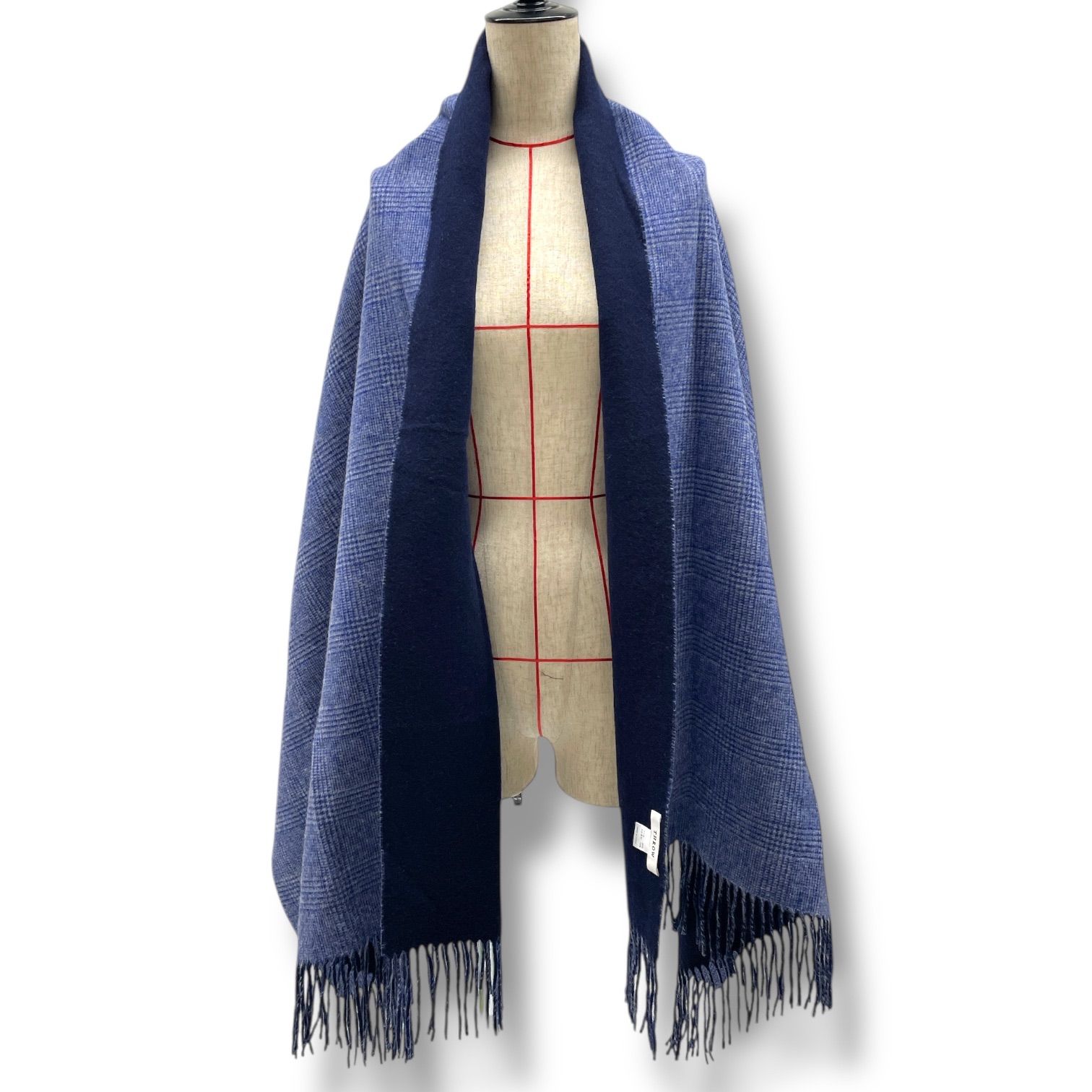 THROW スロー ダブルフェイスグレンチェックストール マフラー