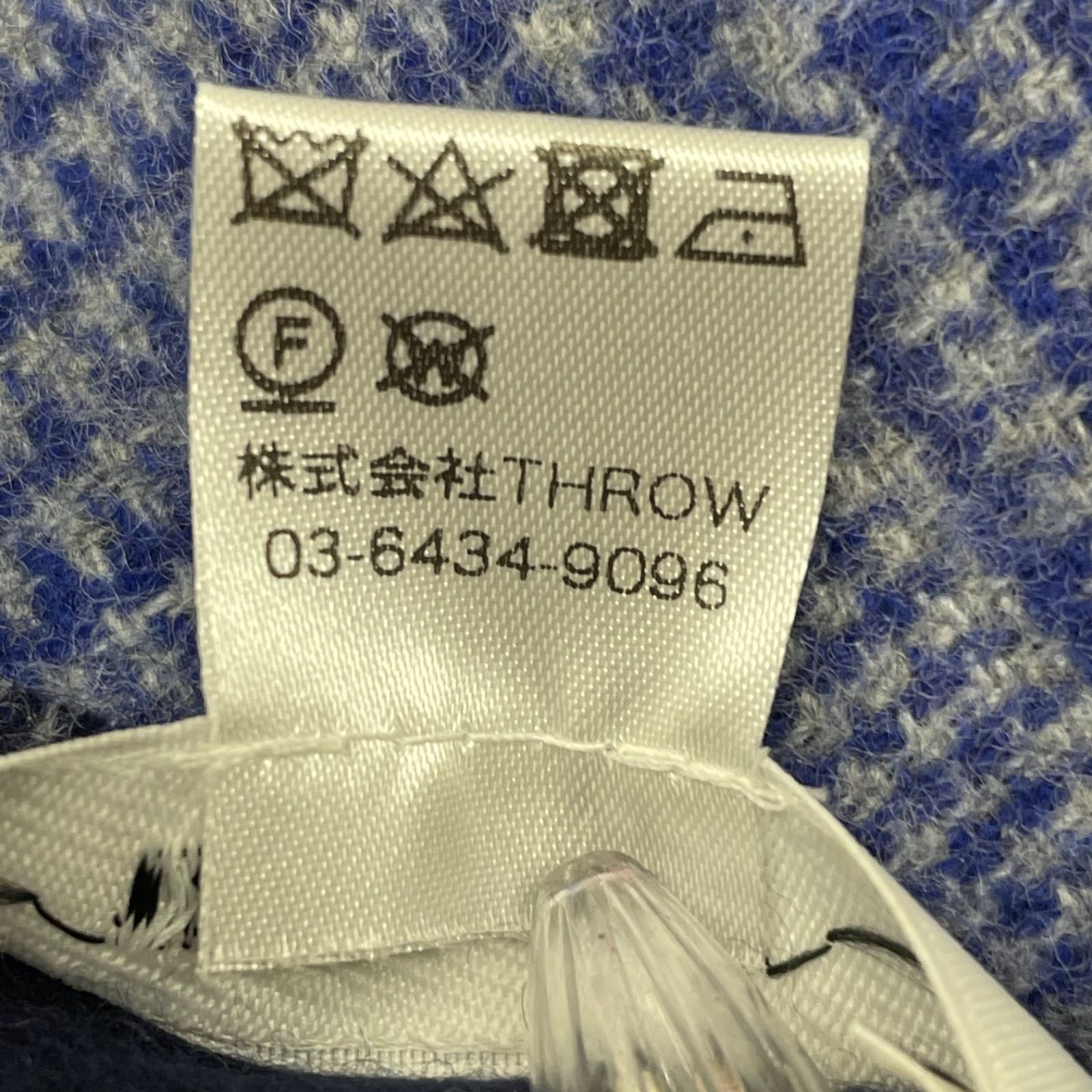 美品❣️THROW スロー　Double face glenチェックストール THROW/スロー】 DOUBLE FACE GLEN チェック ストール