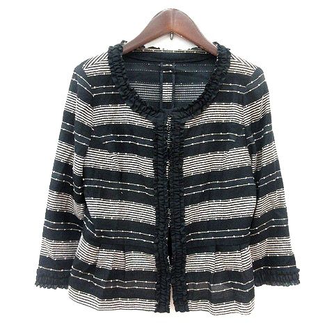 フランコフェラーロ　ジャケット フランコフェラーロ FRANCO FERRARO ノーカラージャケット ボーダー