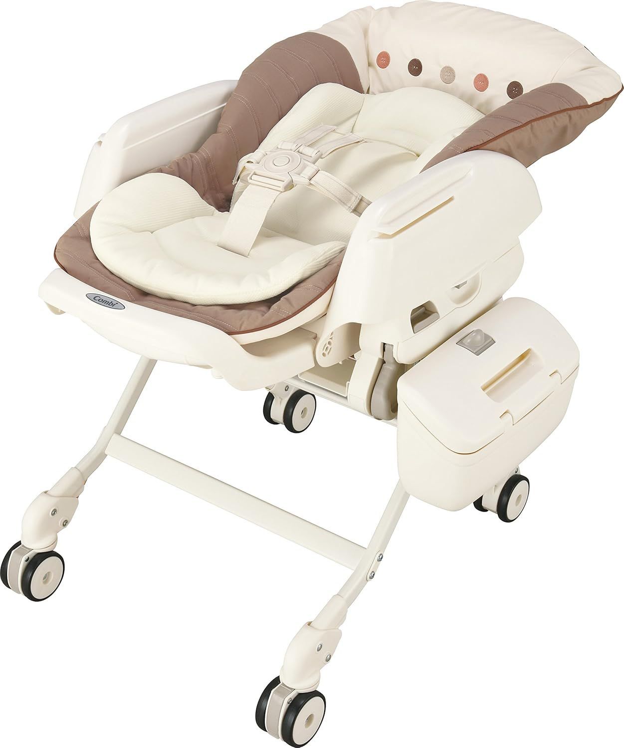美品】コンビ ネムリラ AUTO SWING エッグショック BE ココアブラウン