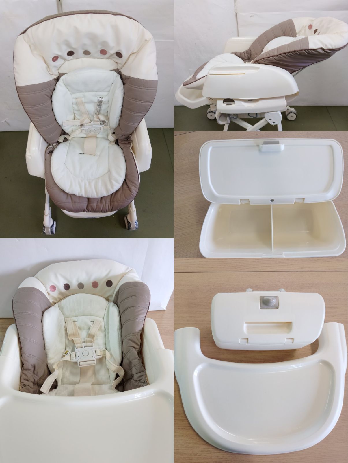 美品】コンビ ネムリラ AUTO SWING エッグショック BE ココアブラウン