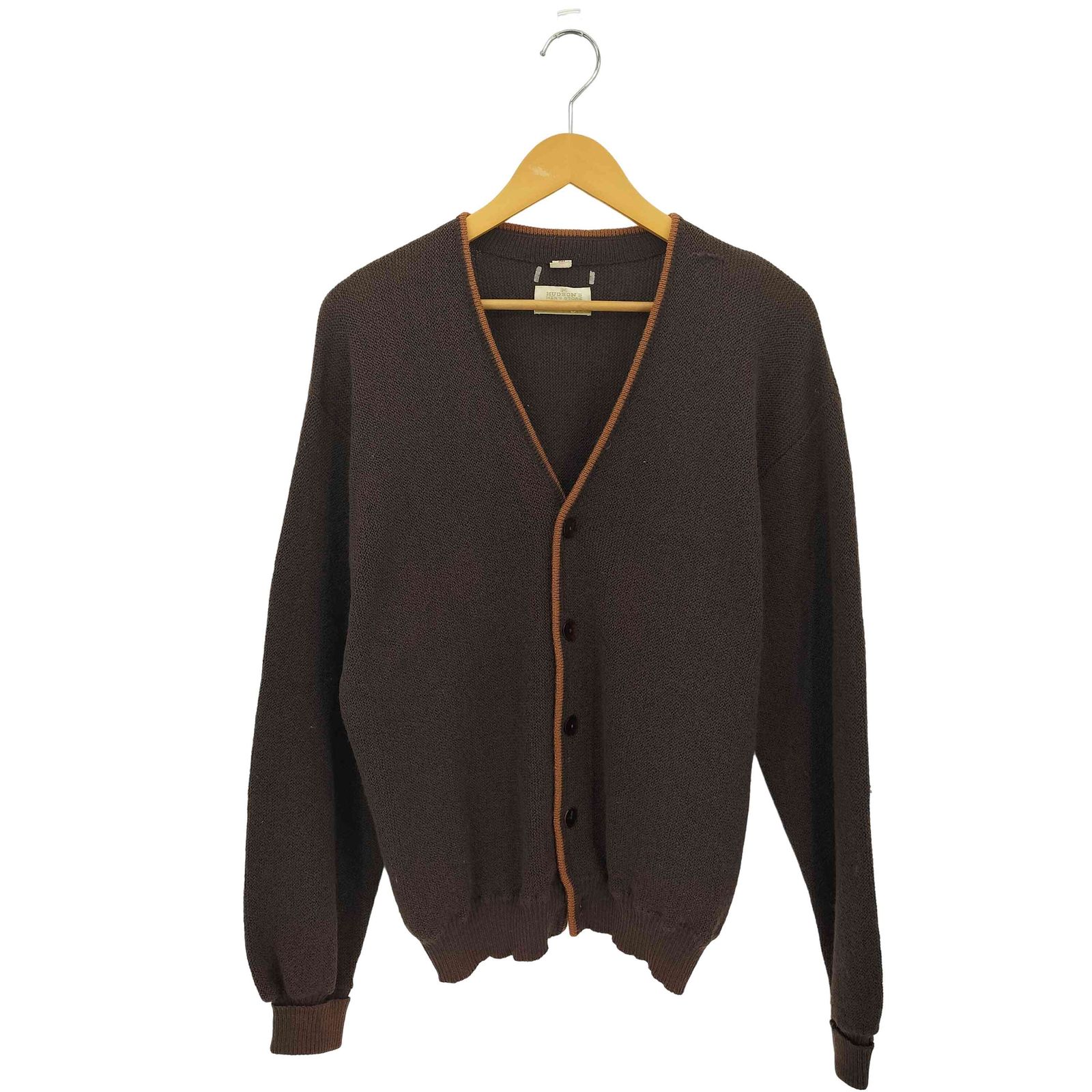 ユーズドフルギ USED古着 {{HUDSON'S}} Glasgo 60-70s モヘヤブレンド ウール ニット カーディガン メンズ JPN：M