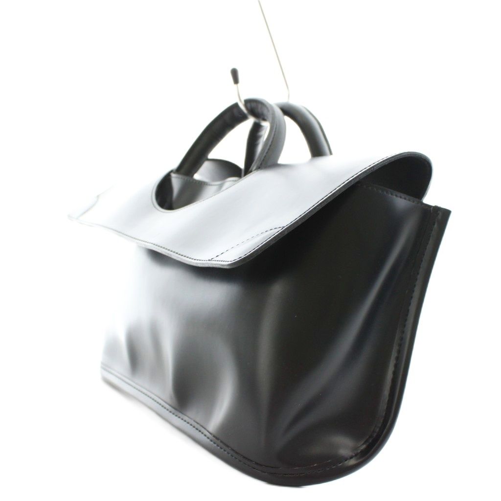 ピエニ PIENI AORI M PUORI ハンドバッグ フェイクレザー 黒 ブラック