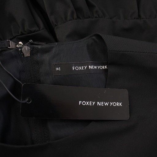 FOXEY NEW YORK ドレス マリオン 38 黒 ワンピース タグ付き 中古・古着通販】FOXEY NEWYORK (フォクシーニューヨーク