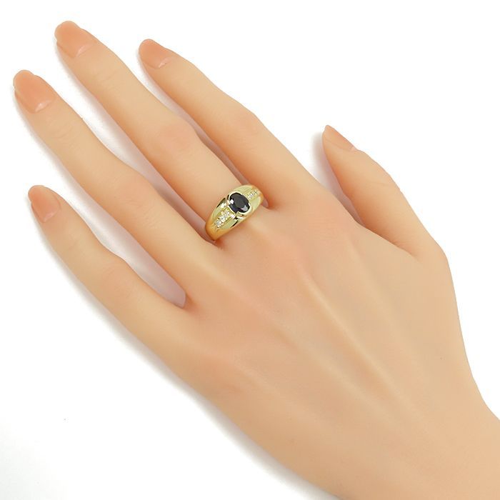 K18 　イエローサファイア　指輪　鑑別書付き K18 イエローサファイア 指輪 鑑別書付き リング イエローサファイア