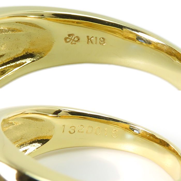 K18 1.32ctサファイア リング】ダイヤモンド 18金イエローゴールド 16