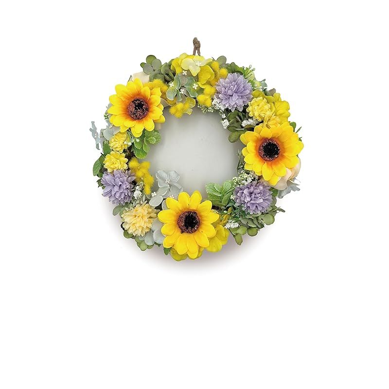 フラワーリース 夏色11 咲き誇る向日葵 玄関リース フラワーリース 夏