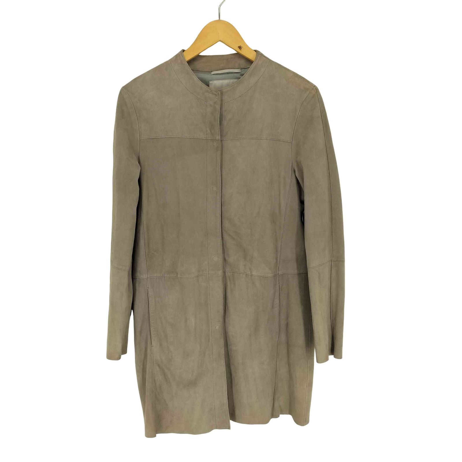 USED古着(ユーズドフルギ) {{JAN MAYEN}}MOORER製 ゴートレザーミドル丈コート レディース  42【中古】【ブランド古着バズストア】 ユーズドフルギ USED古着 {{JAN MAYEN}}MOORER製 ゴートレザーミドル丈