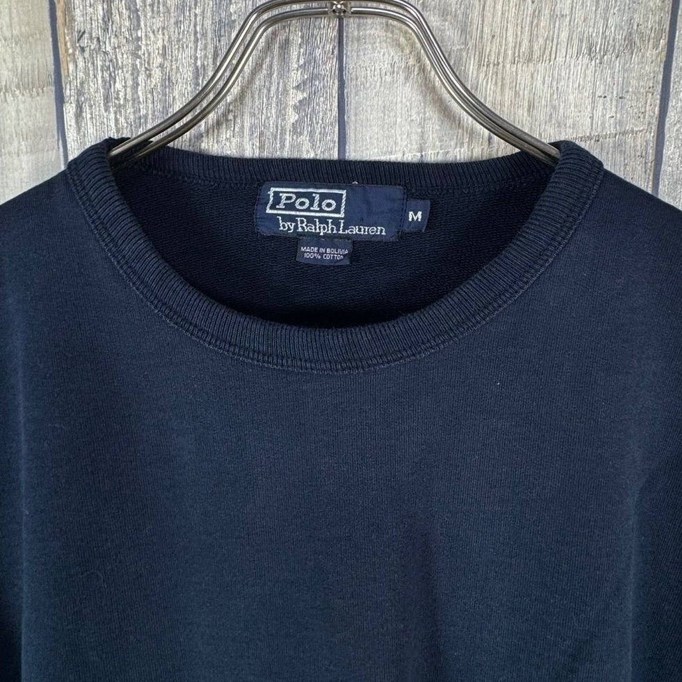 激レア Ralph Lauren ネイビー スウェット ポニー柄 M 紺色