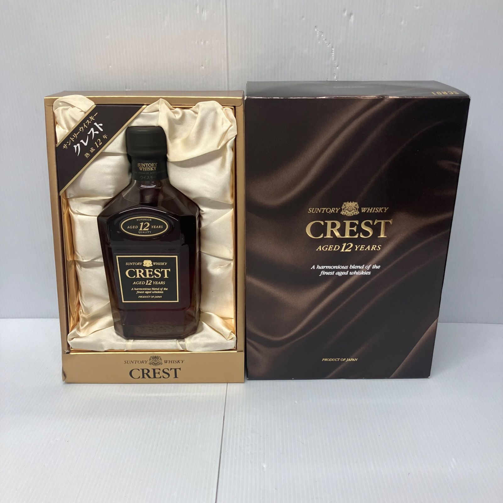 未開栓】SUNTORY サントリー ウイスキー WHISKY CREST AGED 12YEARS