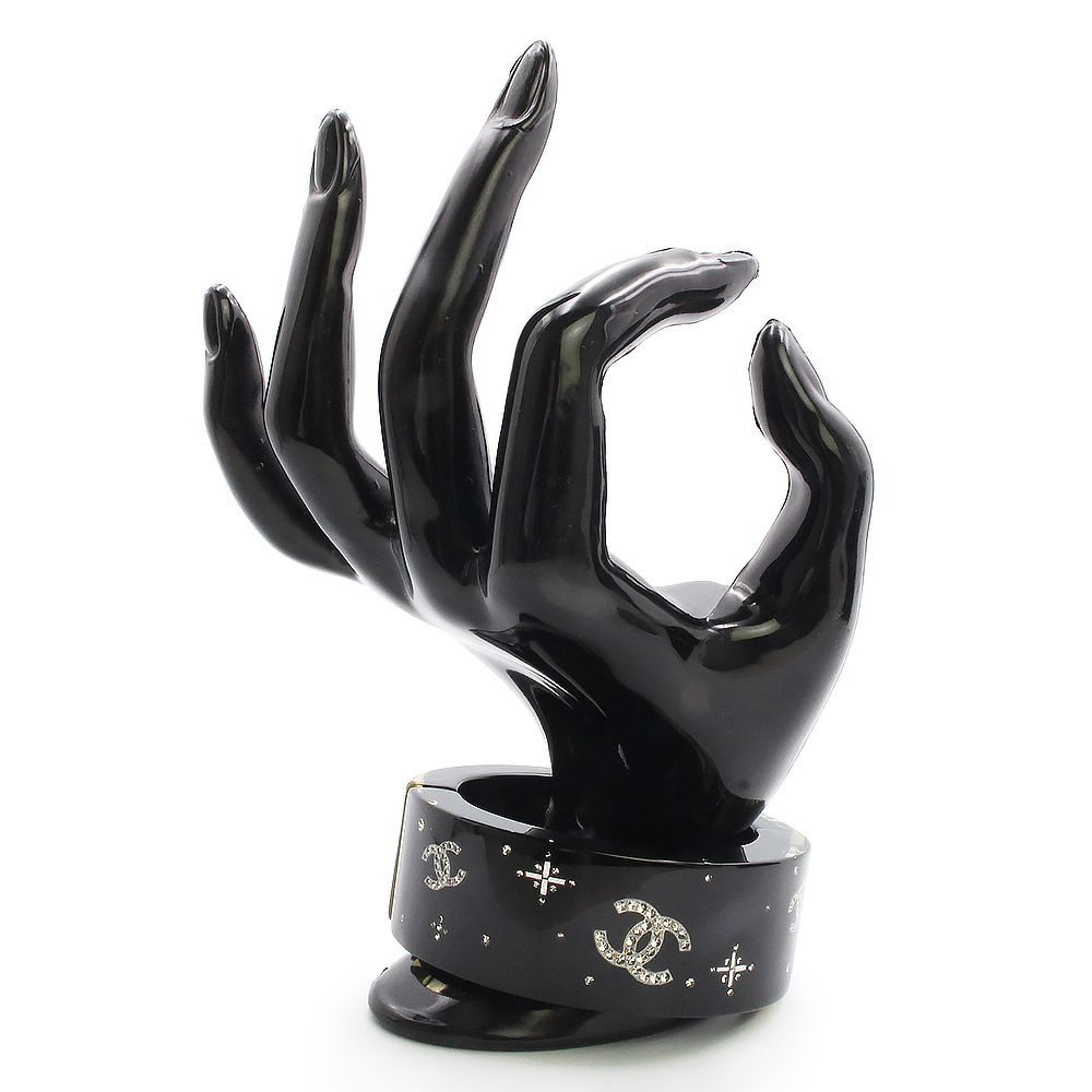 シャネル ラインストーン ココマーク バングル ブレスレット レジン