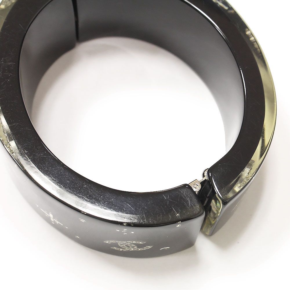 シャネル ラインストーン ココマーク バングル ブレスレット レジン