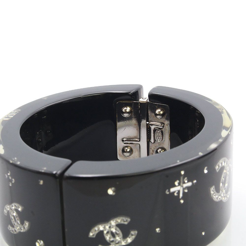 シャネル ラインストーン ココマーク バングル ブレスレット レジン