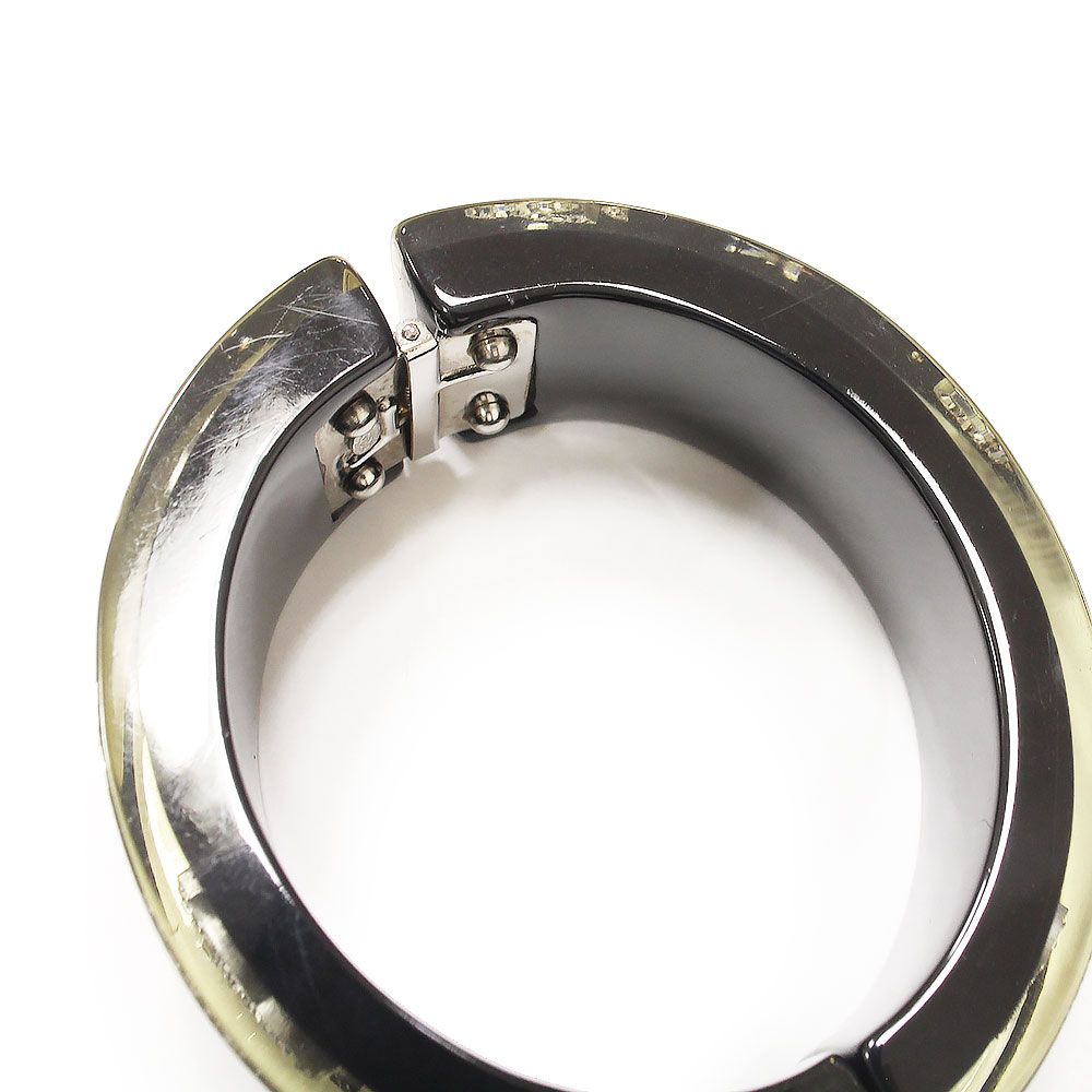 美品 CHANEL バングル ココマーク ラインストーン レジン ブラック 黒 楽天市場】CHANEL シャネル バングル ブレスレット ココマーク ライン