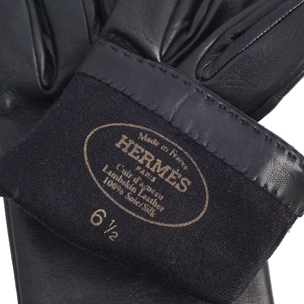 エルメス ケリー ソヤ 手袋 グローブ #6 1/2 ラムスキン レザー