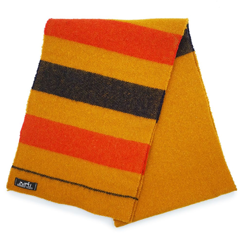 HERMES エルメス ウール マフラー ロカバール HERMES エルメス マフラー ロカバール ウール 3カラー マスタード