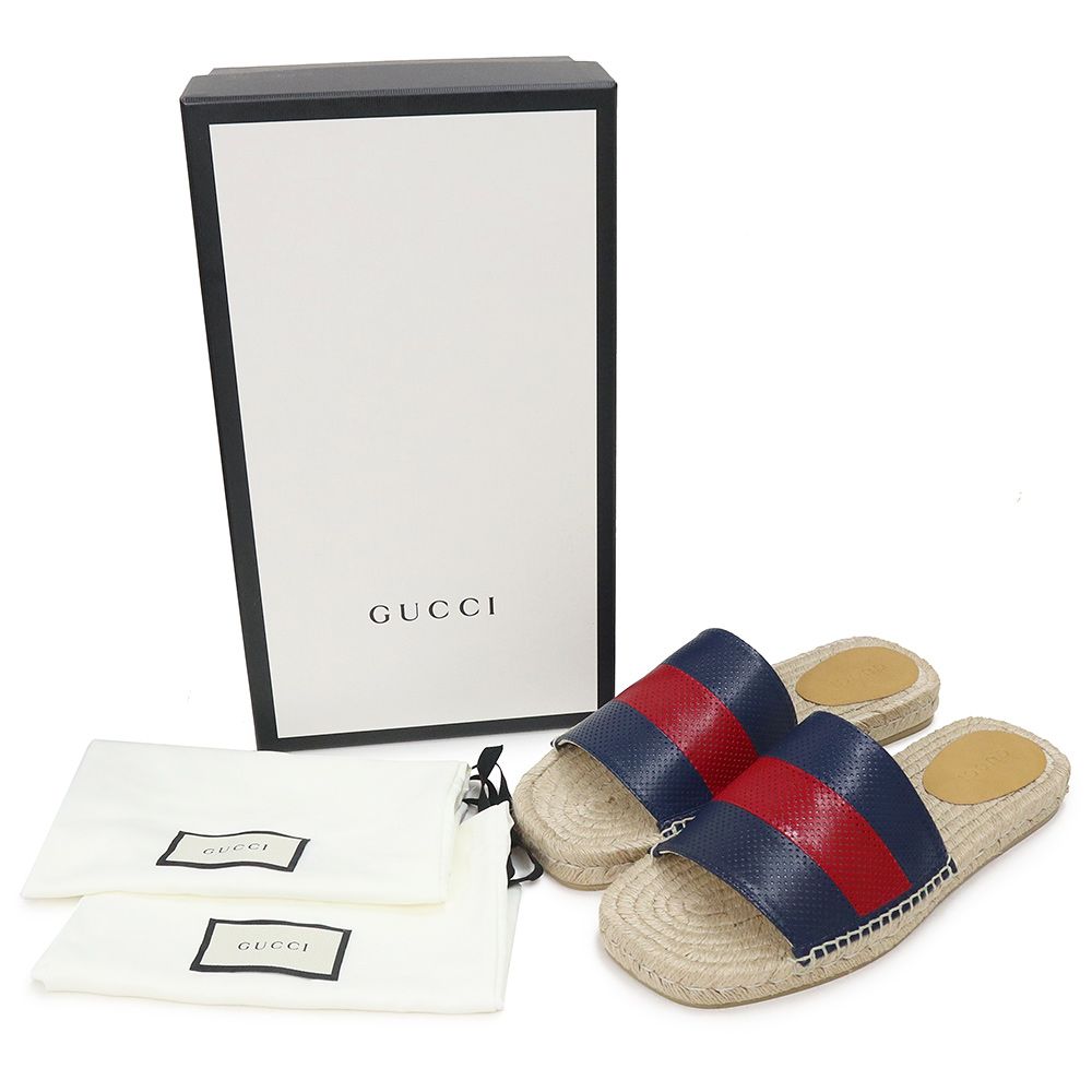 グッチ GUCCI サンダル エスパドリーユ シェリーライン GUCCI - 激レア 新品 GUCCI グッチ サンダル エスパドリーユ シェリー