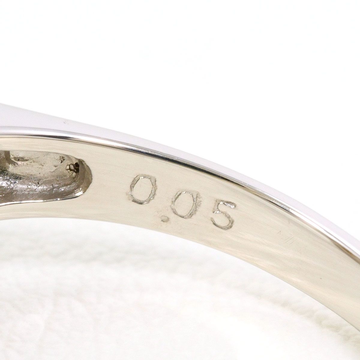 PT900/プラチナ リング・指輪 11号 パール（真珠） ダイヤモンド 0.05