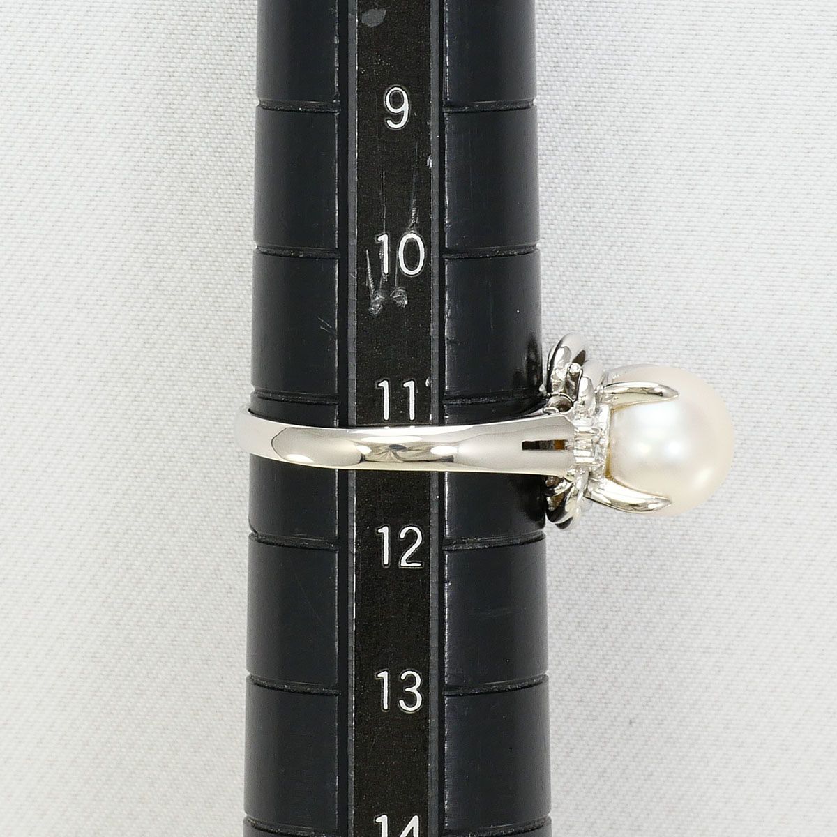 Pt900 プラチナ ダイヤモンド パール 真珠 リング D0.05ct 7号 PT900/プラチナ リング・指輪 11号 パール（真珠） ダイヤモンド 0.05