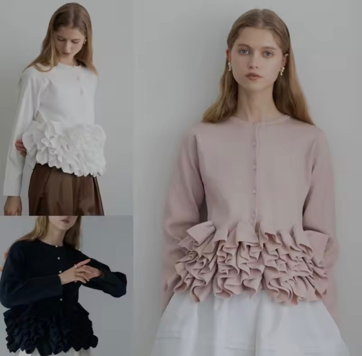 BLACK FRIDAY SALE!【新品】スワンカーディガン ピンク ブラック