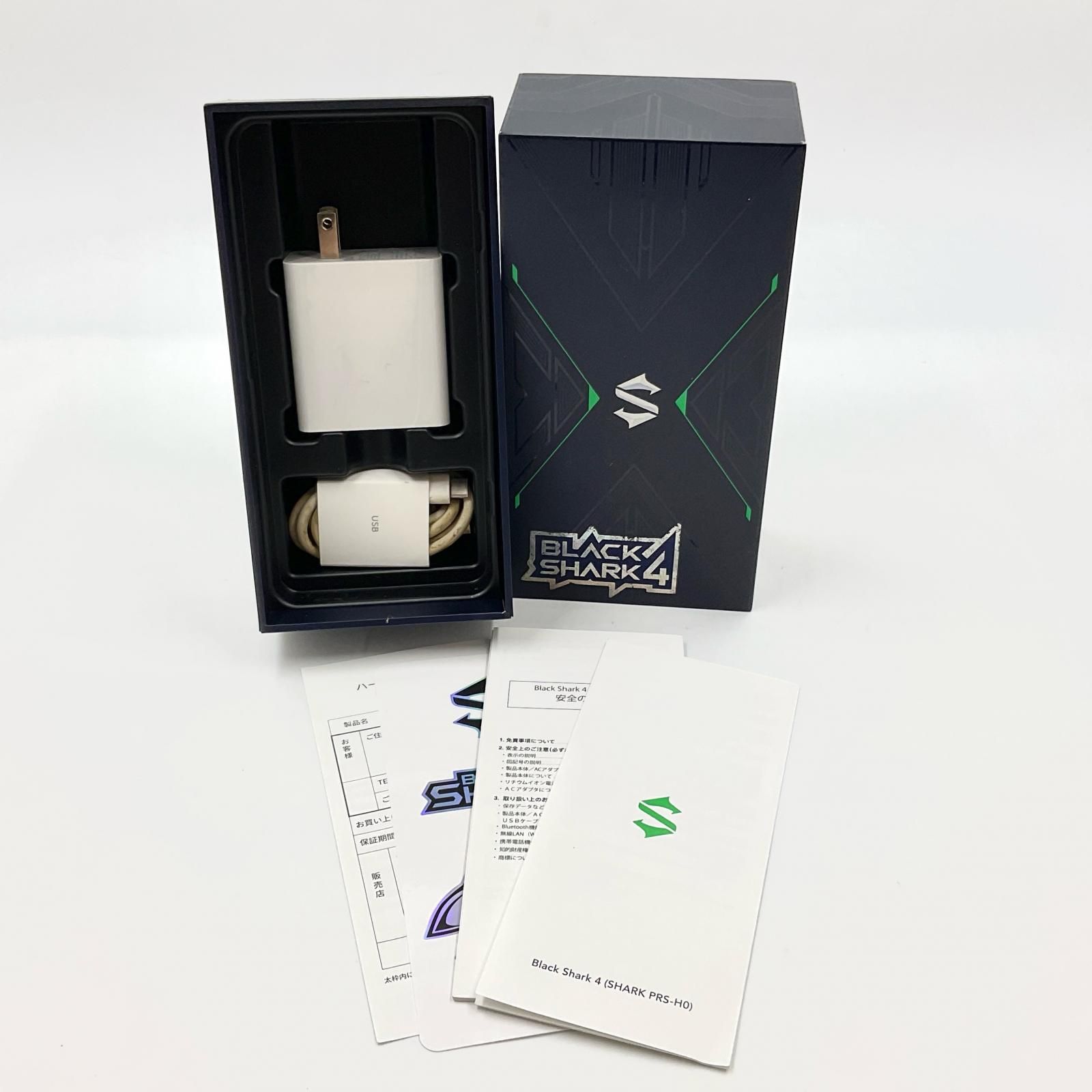 Black shark 4 128GB Mirror Black SIMフリー SHARK PRS-H0 白ロム