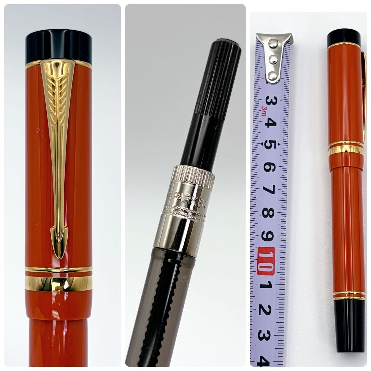希少 Parker パーカー万年筆　18k PARKER パーカー 万年筆 ソネット ラックブラックGT ラックブラックCT