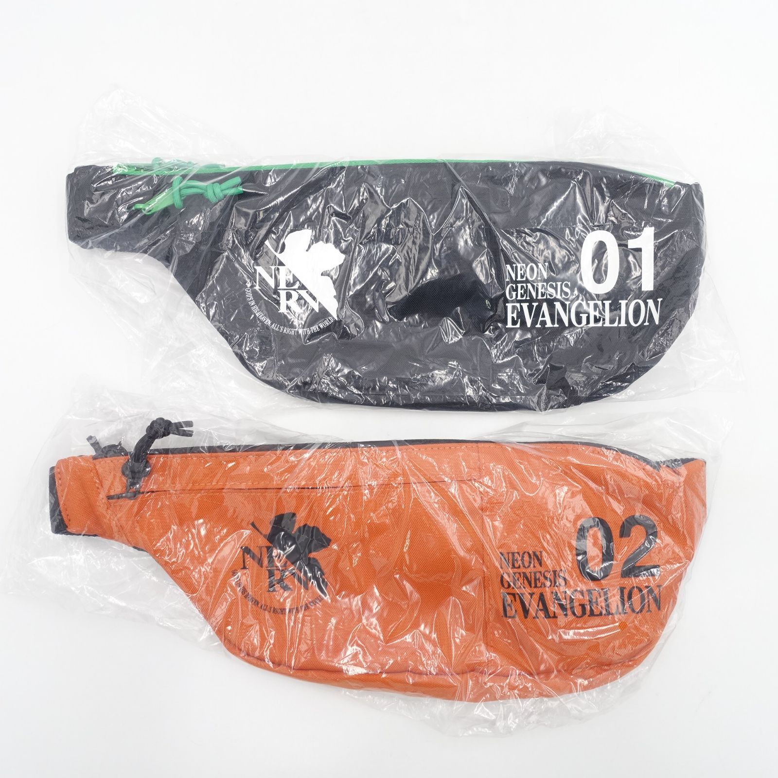 GU × EVANGELION ベルトバッグ 2種セット ブラック オレンジ ネルフ