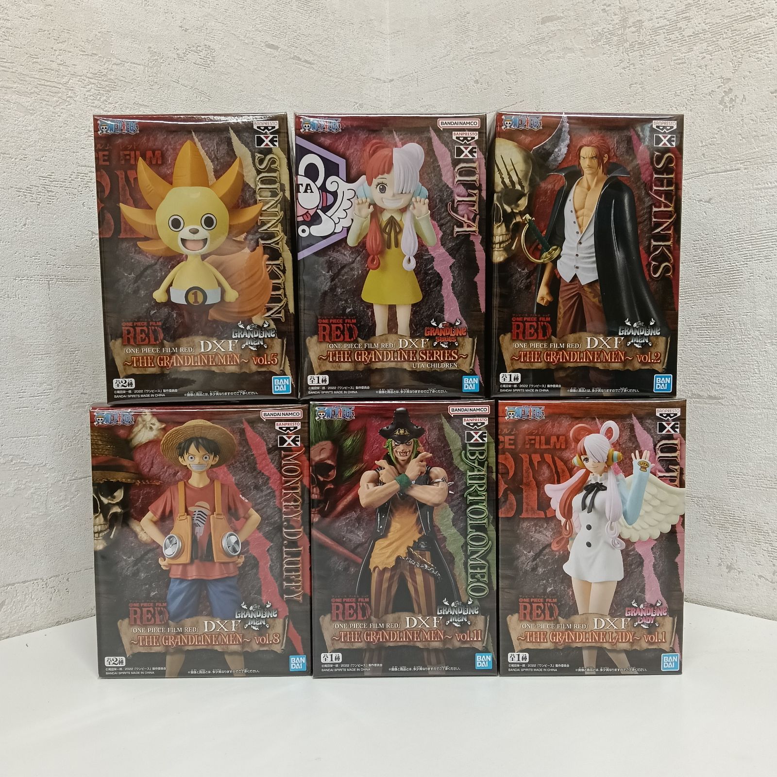 未開封】ONE PIECE FILM RED DXF～THE GRANDLINE 6体セット（ばら売り