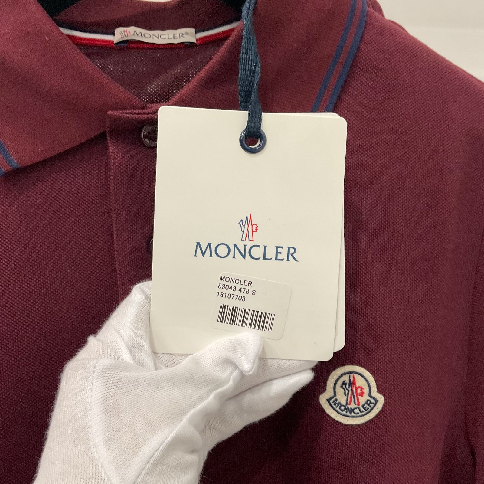 モンクレール ロゴワッペンポロシャツ ボルドー マリアポロマニカ