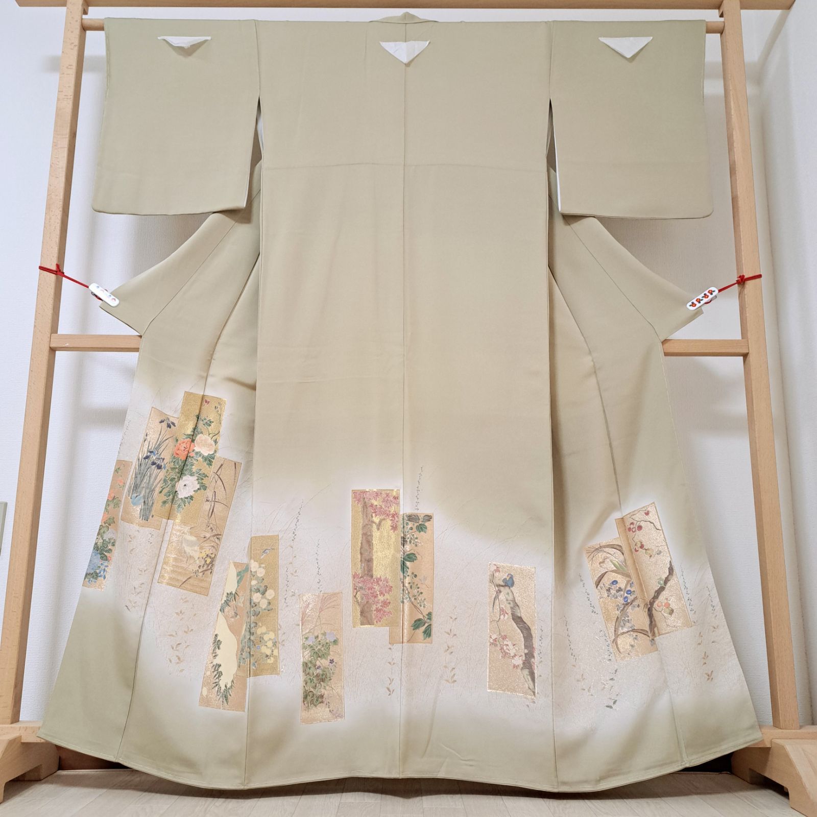 専用！逸品【美品】正絹寿光織色留袖♪風景柄♪浅葱色No.71 お纏めセール！逸品【美品】正絹寿光織色留袖♪風景柄♪浅葱