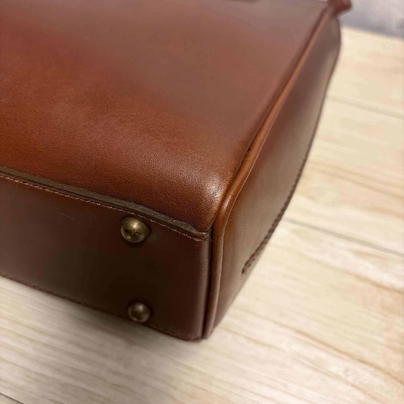 ✨土屋鞄 トートバッグ A4収納可 自立型 オールレザー 本革 ブラウン