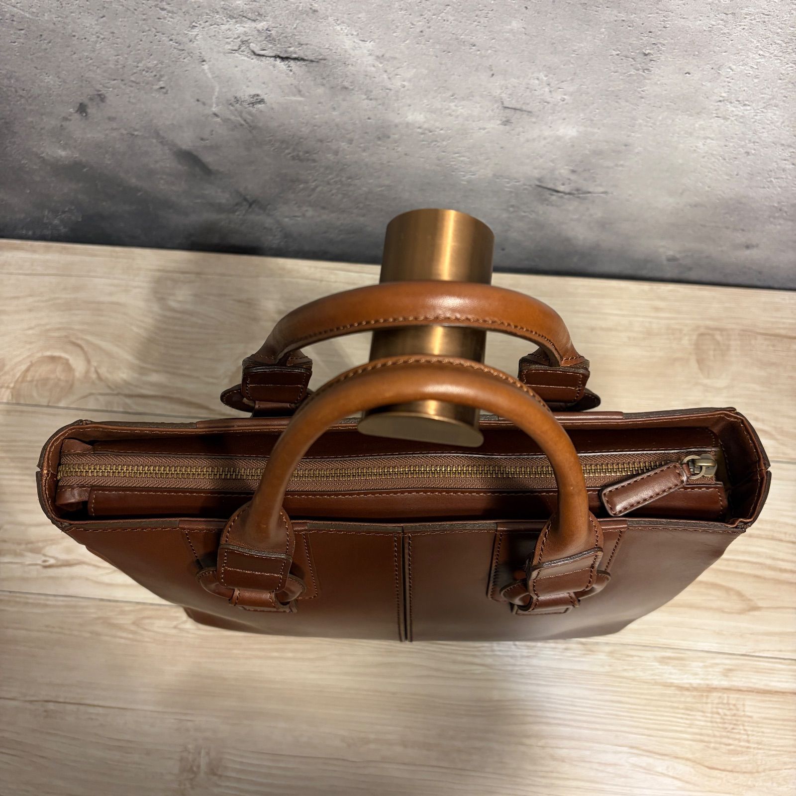 ✨土屋鞄 トートバッグ A4収納可 自立型 オールレザー 本革 ブラウン