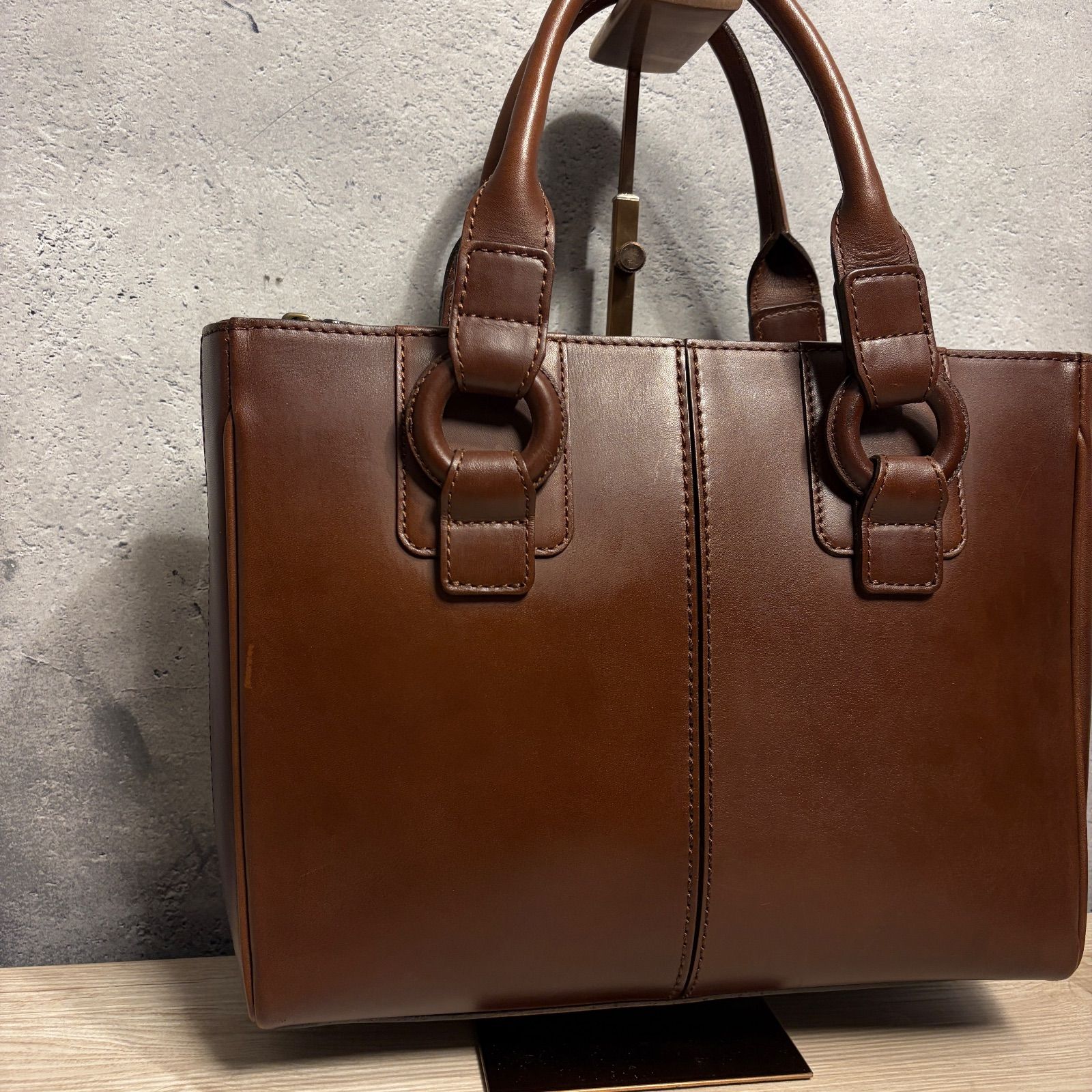 ✨土屋鞄 トートバッグ A4収納可 自立型 オールレザー 本革 ブラウン