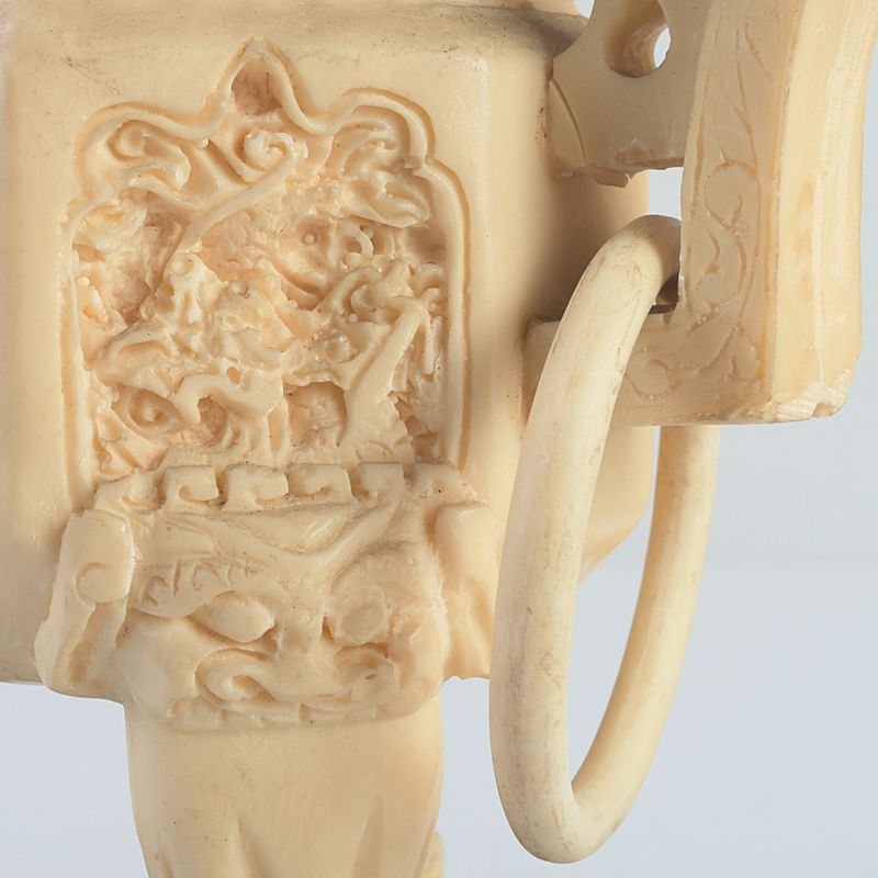 【 木彫玉獅子 元～明代 】　木鼻/柱頭　鑑定蝋印付　中華古玩　　L0205C 木彫玉獅子 元～明代】 木鼻/柱頭 鑑定蝋印付 現存数少ない中国古玩・