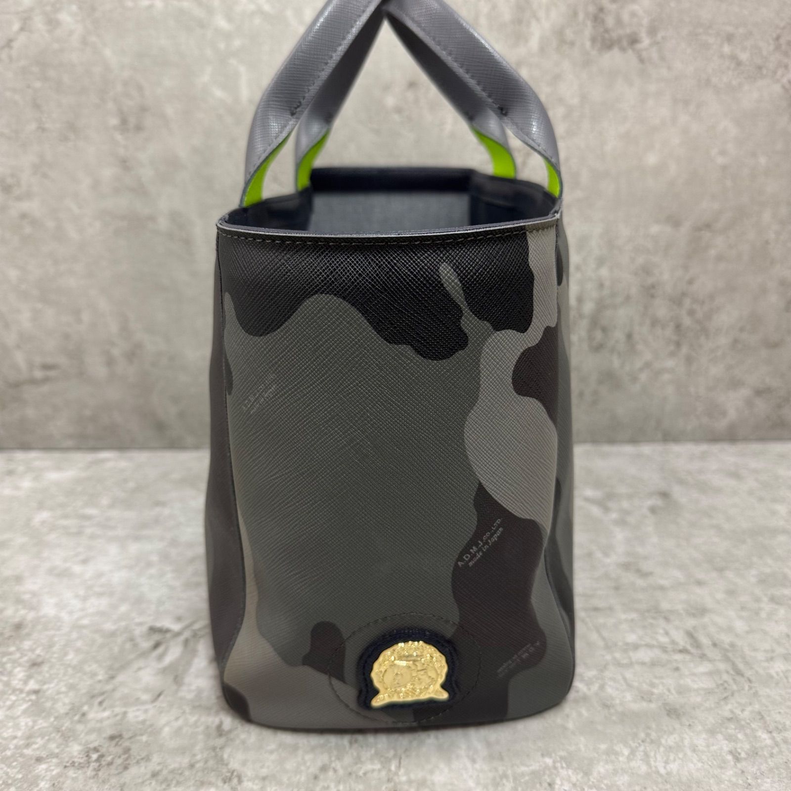 美品】A.D.M.J. ADMJ カモフラ トートバッグ ハンドバッグ 迷彩
