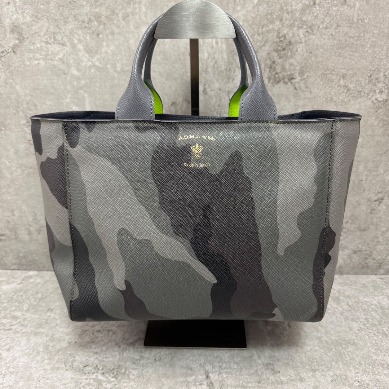 美品】A.D.M.J. ADMJ カモフラ トートバッグ ハンドバッグ 迷彩