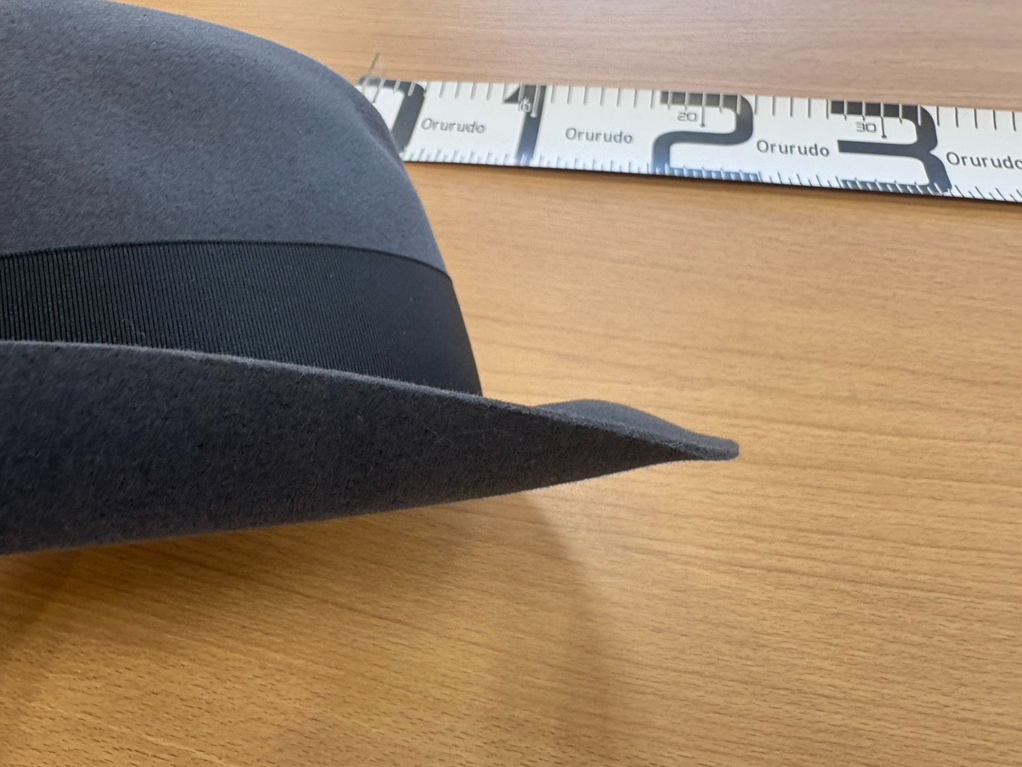 EL6】グレー ボルサリーノ ラビットファーフェルトハット 中折れ帽