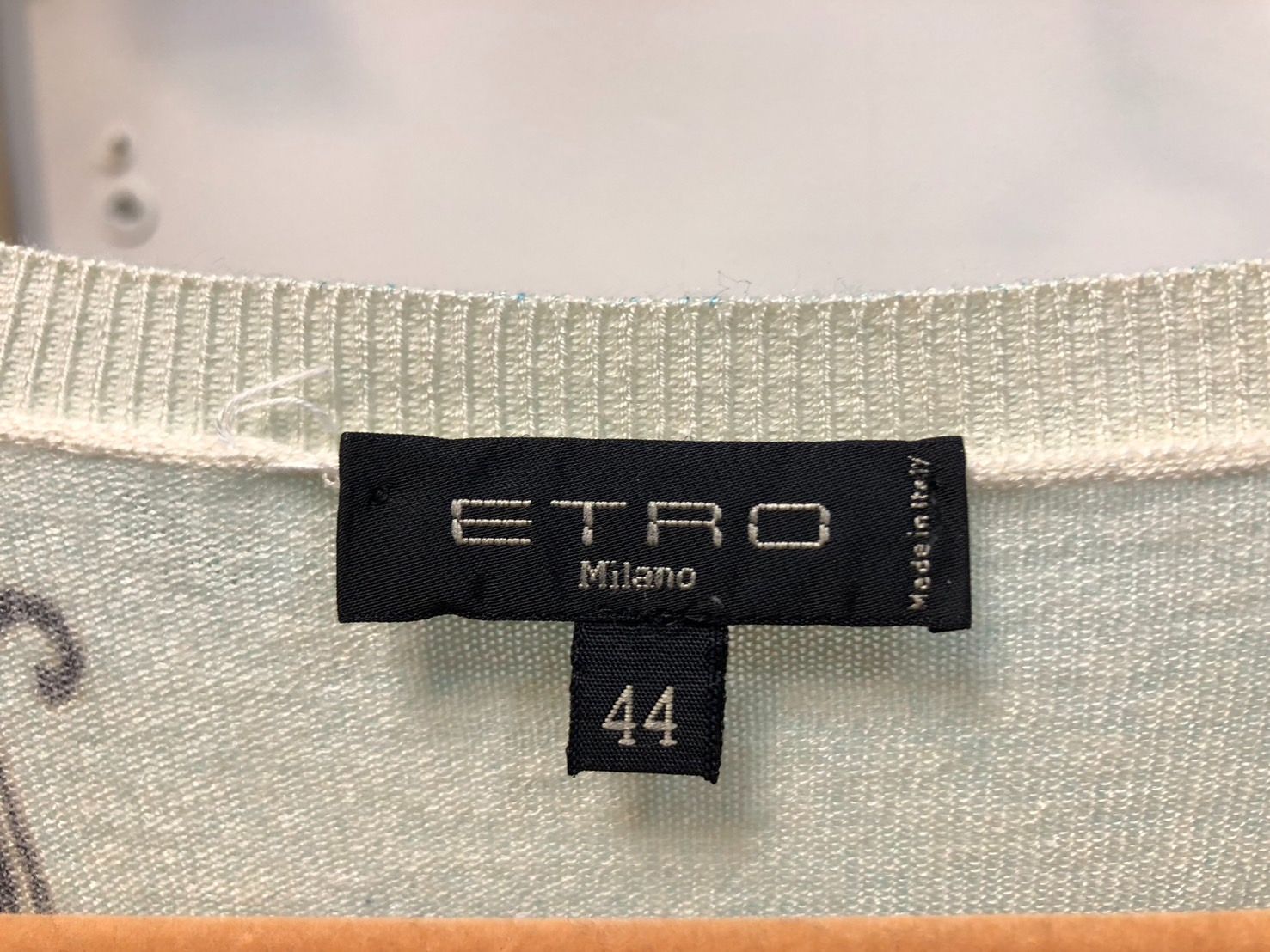 ◇ETRO エトロ Vネック ニット サイズ：44 ペイズリー柄 シルク