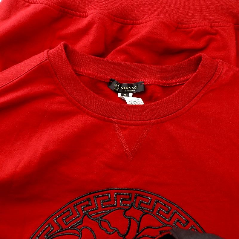 【希少・美品】Versace メデューサ 刺繍 トレーナー スウェット 新品未使用】 A.VERSACE ヴェルサーチ トレーナー グレー メデューサ