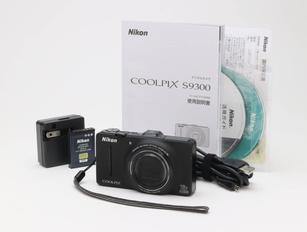 AB- (良品) Nikon ニコン COOLPIX S9300 ノーブルブラック 初期不良