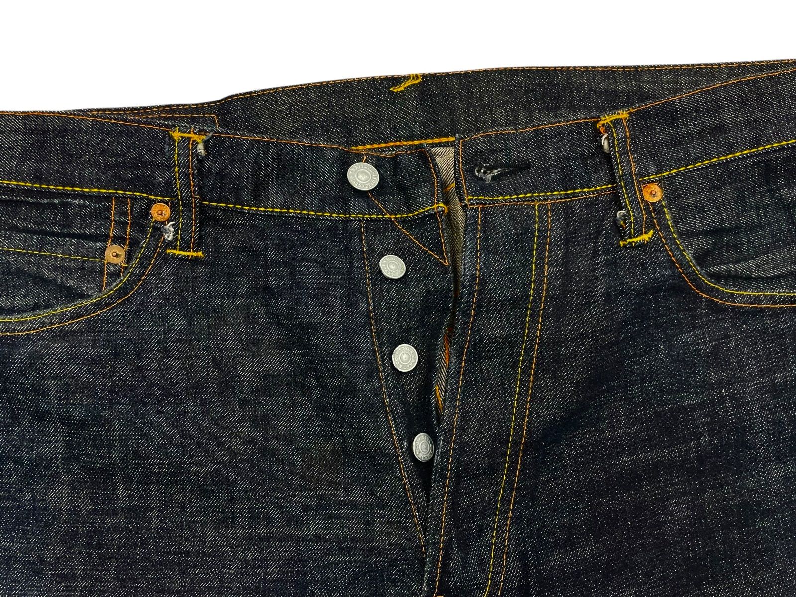 極美品 34×35 EVISU 節約 エヴィス 2001 家紋 カモメ 刺繍ジーンズ